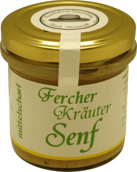 Fercher Kräuter-Senf, mittelscharf, Glas: 120 ml