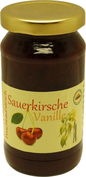 Fercher Fruchtaufstrich Sauerkirsche mit Vanille, Glas: 235 g