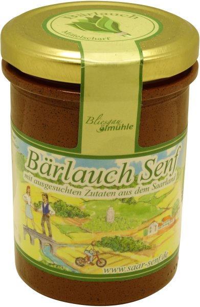 Saarländischer Bio Bärlauch Senf, Glas: 222 ml