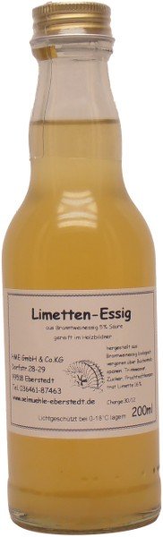 Eberstedter Limetten-Essig, Flasche 200 ml