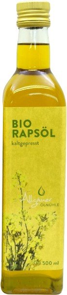 Allgäuer Bio Rapsöl, Flasche 500 ml