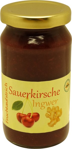 Fercher Fruchtaufstrich Sauerkirsche mit Ingwer, Glas: 235 g