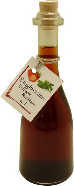Fercher Essigkreation Erdbeer-Basilikum, Flasche: 200 ml