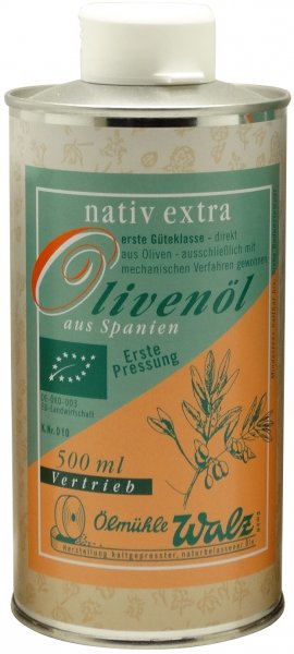  Spanisches Bio Olivenöl extra nativ, Dose 500 ml