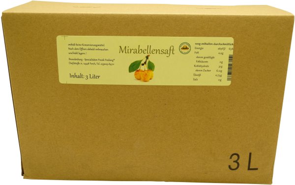 Fercher Mirabellen-Muttersaft, Karton: 3 Liter