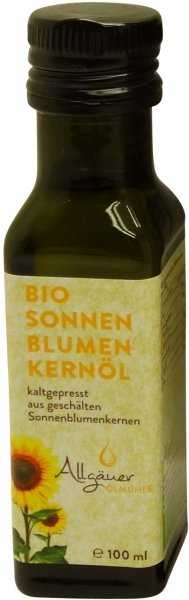 Allgäuer Bio Sonnenblumenkernöl, Flasche 100 ml