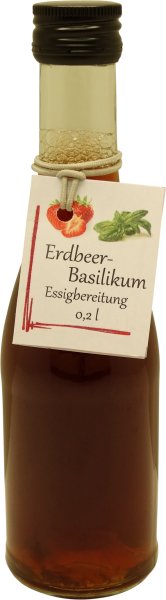 Fercher Essigzubereitung Erdbeer-Basilikum, Flasche: 200 ml