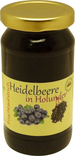 Fercher Fruchtaufstrich Heidelbeere in Holunder, Glas 235 g